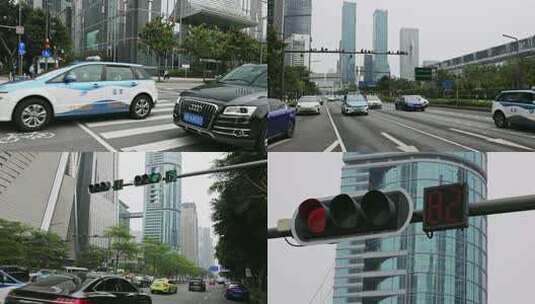 交通道路信号灯高清在线视频素材下载