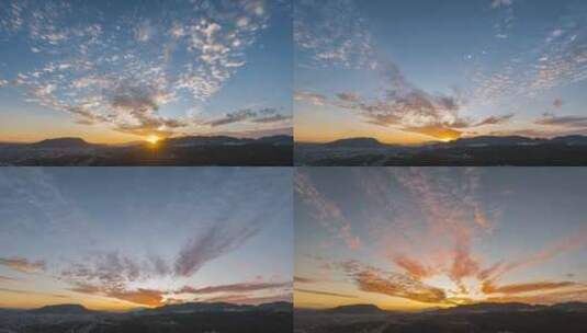 【6K】日落晚霞天空漂亮的云彩高清在线视频素材下载