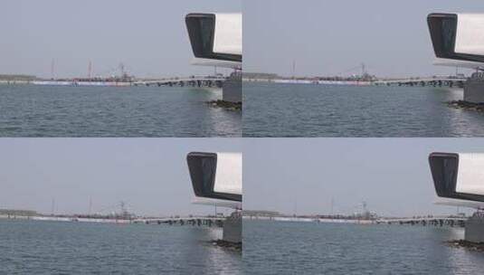 天津国家海洋博物馆752导弹护卫艇高清在线视频素材下载