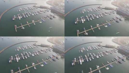 深圳湾蛇口游艇会码头高清在线视频素材下载