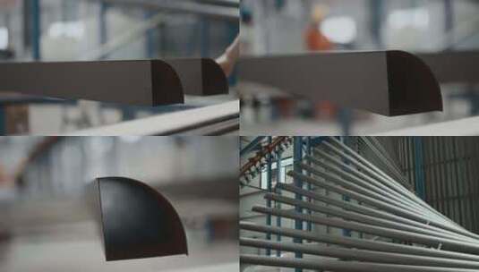 工业制造铝合金工厂铝合金特写高清在线视频素材下载