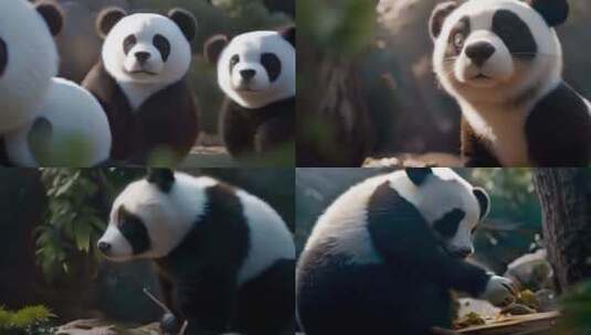 熊猫 中国国宝高清在线视频素材下载