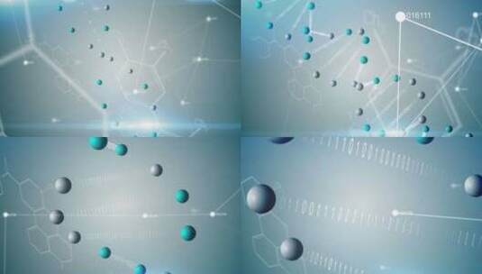 球形排列的DNA生物科技基因链4k高清在线视频素材下载