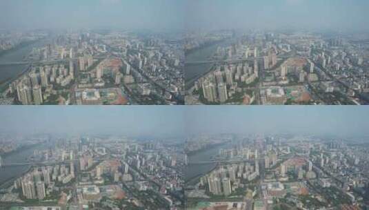 广州海珠区城市建筑航拍高清在线视频素材下载