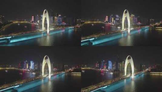 广州珠江夜景高清在线视频素材下载