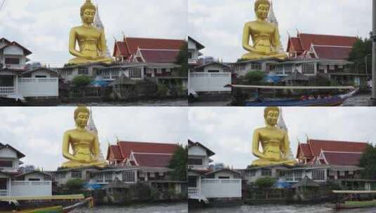 泰国曼谷寺庙寺院佛像游船景区景点高清在线视频素材下载