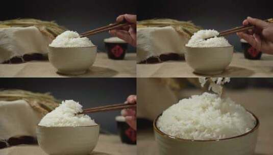 大米白米稻米高清在线视频素材下载