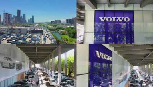 深圳VOLVO销售店航拍高清在线视频素材下载