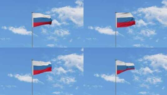 俄罗斯国旗高清在线视频素材下载