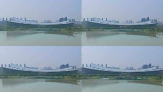 西安浐灞 浐河 灞河高清在线视频素材下载
