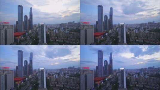 广西南宁东盟商务区城市风光延时高清在线视频素材下载