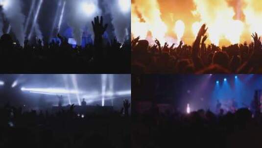 在音乐会上闪耀演唱会乐队狂欢高清在线视频素材下载
