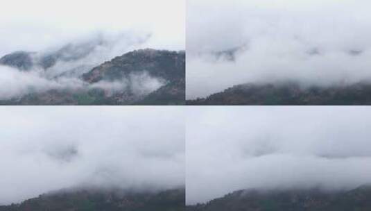 泰山云雾环绕高清在线视频素材下载