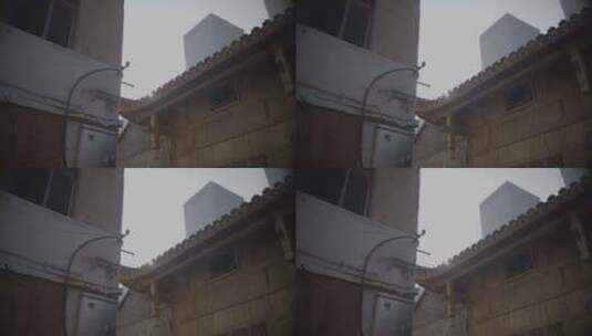 俯拍建筑的屋檐高清在线视频素材下载
