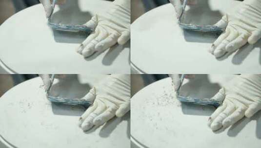 景德镇陶瓷工人匠人制作陶瓷坯过程高清在线视频素材下载