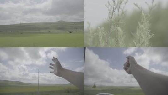 内蒙古草原旅途风光触摸风景高清在线视频素材下载