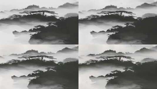 中国风水墨山水意境背景（竖屏）高清在线视频素材下载