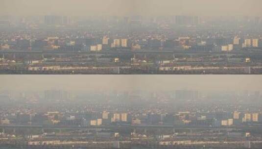 城市雾霾高清在线视频素材下载