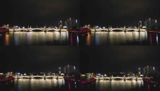 航拍夜晚的大理城市高清在线视频素材下载