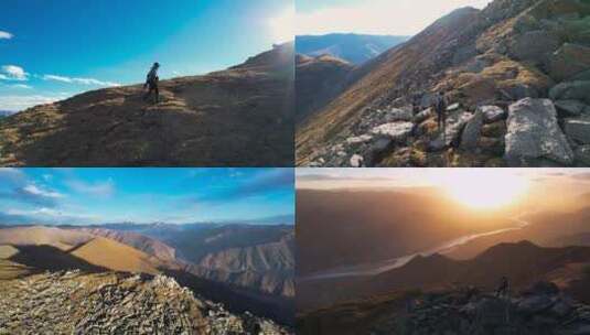 藏中南地区山地景观高清在线视频素材下载