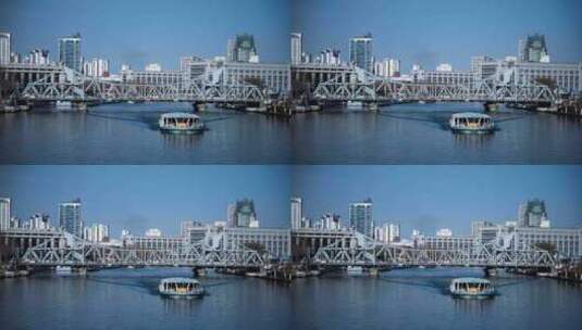 天津建筑-解放桥4K高清在线视频素材下载
