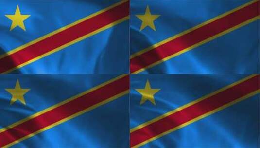 刚果博士旗帜3D视频高清在线视频素材下载