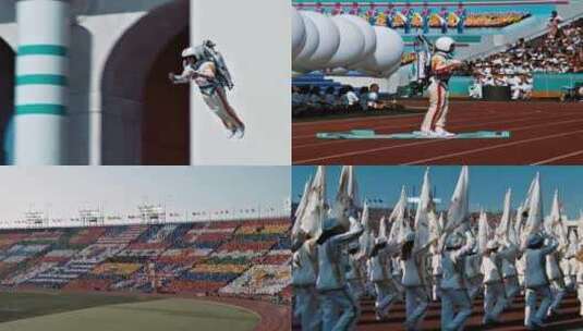 1984年洛杉矶奥运会开幕入场式 中国代表队高清在线视频素材下载