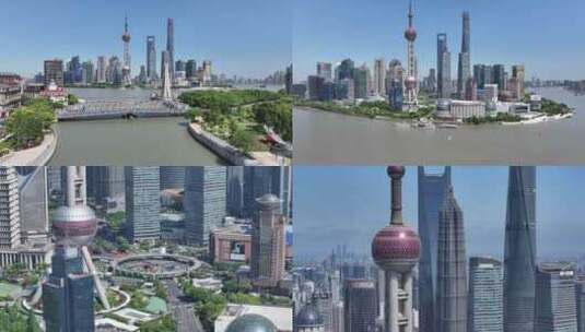 4K上海航拍宣传片高清在线视频素材下载
