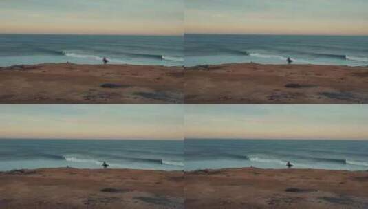 Ericeira，葡萄牙，海岸，冲浪者高清在线视频素材下载