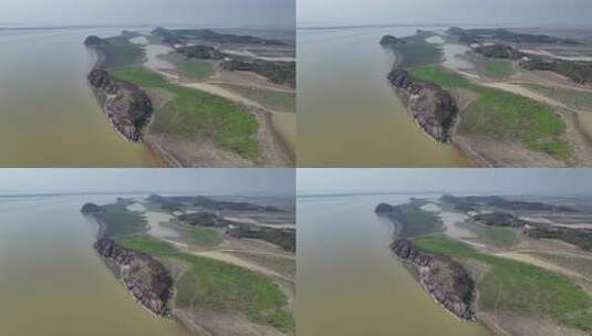 九江市都昌县周溪镇鄱阳湖湿地鄡阳城遗址高清在线视频素材下载