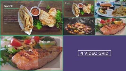 清新简明推广动画菜肴商品推广AE模板高清AE视频素材下载