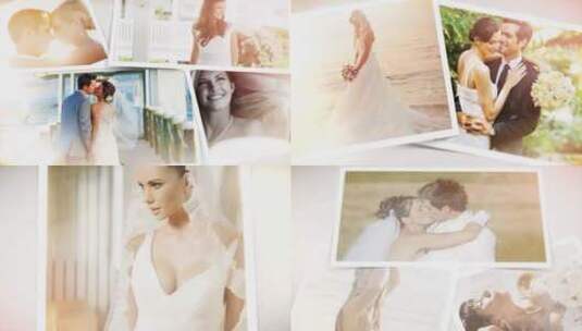 浪漫温馨婚礼照片写真展示片场AE模板高清AE视频素材下载