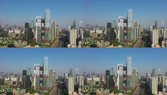 深圳腾讯滨海大厦大景航拍左环绕高清在线视频素材下载