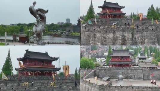 荆州古城历史文化旅游区（一）高清在线视频素材下载