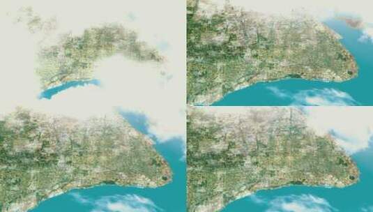 8K上海主城区地图视频动画素材高清在线视频素材下载