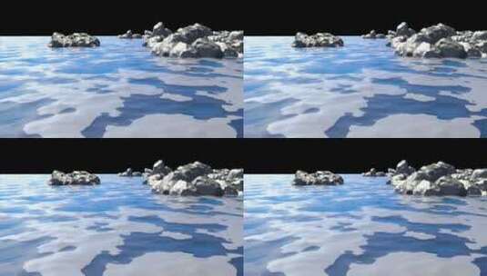 三维模拟海洋透明通道高清在线视频素材下载