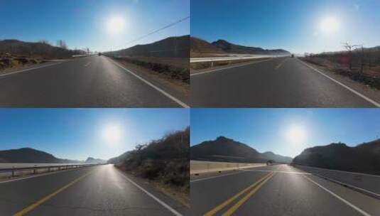 农村公路加速拍摄高清在线视频素材下载