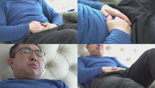 男子前列腺炎发作小腹胀痛高清在线视频素材下载