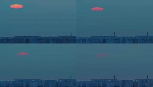 广州城市天空夕阳落日延时风光高清在线视频素材下载