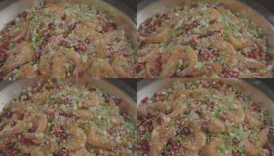 干锅虾美食4K实拍高清在线视频素材下载