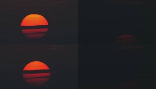 太阳落山夕阳延时实拍高清在线视频素材下载