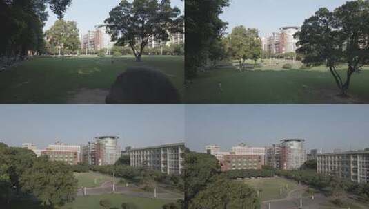 湖北武汉华中师范大学空镜航拍高清在线视频素材下载