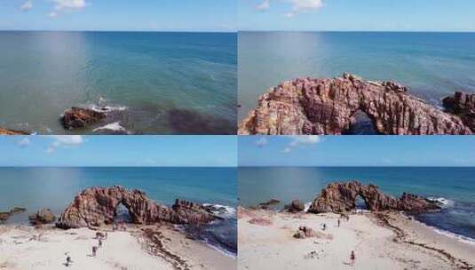 巴西Jericoacoara。巴西东北部度假旅行的热带风景。高清在线视频素材下载