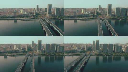 吉林市松花江  吉林大桥高清在线视频素材下载