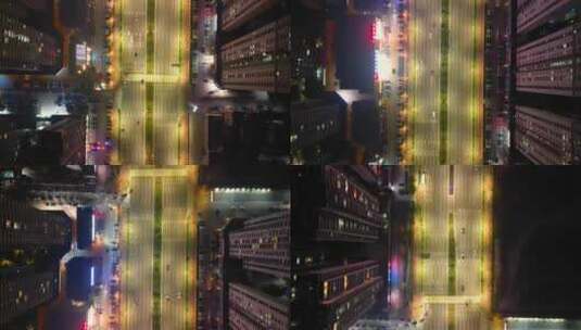 茂名茂南大道城市夜色高清在线视频素材下载