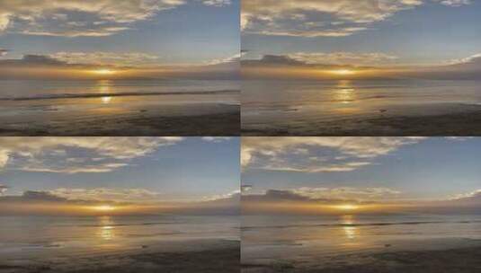 日出日落的海边治愈系风景高清在线视频素材下载