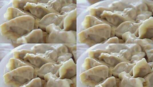 新鲜牛肉成品饺子展示高清在线视频素材下载