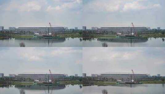 成都大运会东安湖体育公园延时高清在线视频素材下载