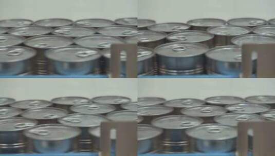 罐头食品生产流水线高清在线视频素材下载