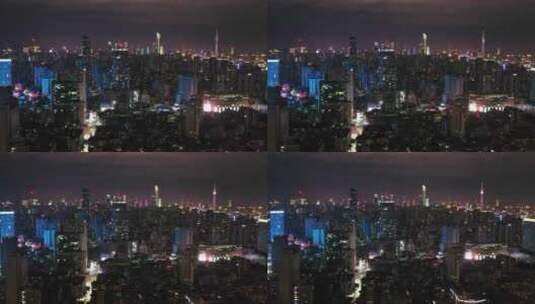 广州越秀区城市夜景与交通高清在线视频素材下载